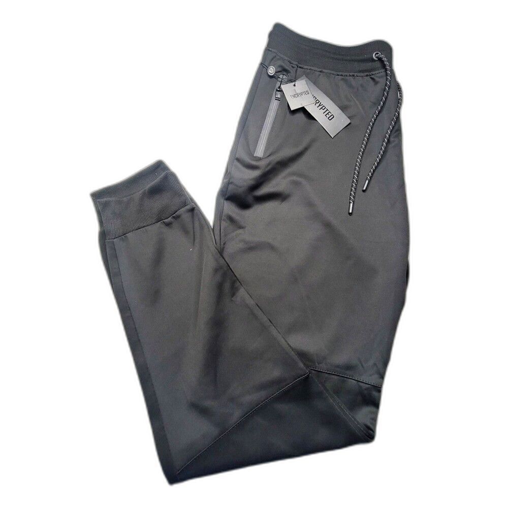 Encrypted Cargo Jogger Pants Mens 2X Black Zip Pockets Stretch NEW - Picture 2 of 13